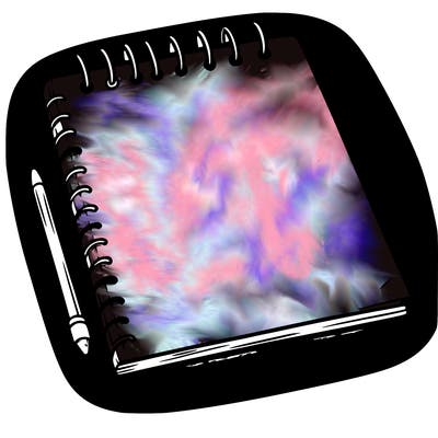 a blank sketch pad