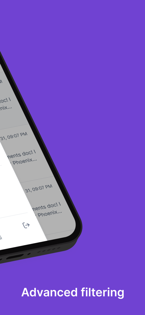Salesforge - Salesforge mobile app interface showing advanced filtering for email outreach campaigns