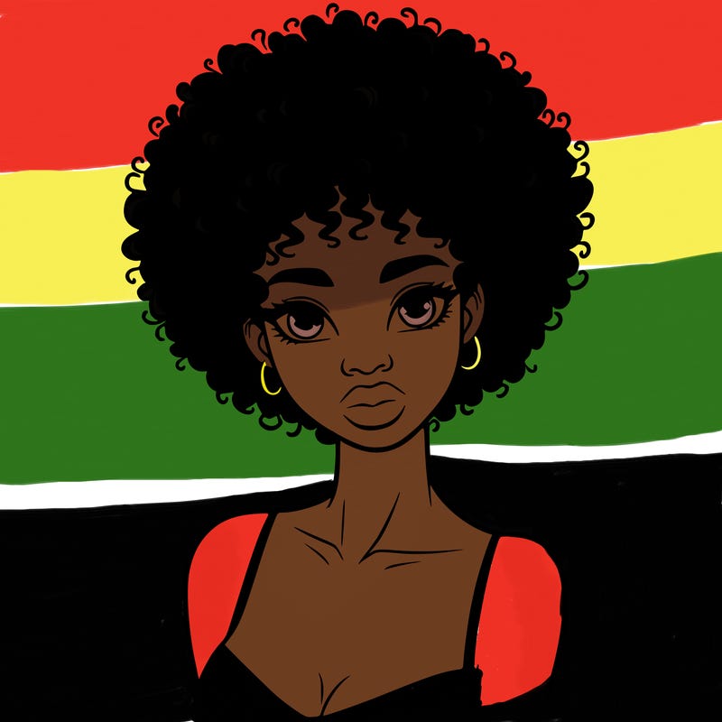 black woman with short hair