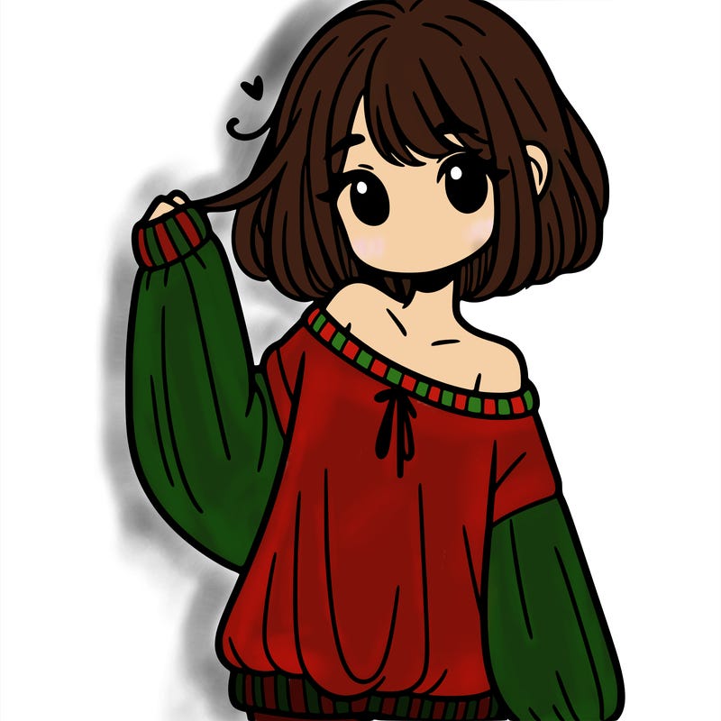 girl in baggy sweater hanging off her shoulder