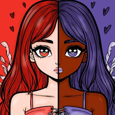 realistic girl split