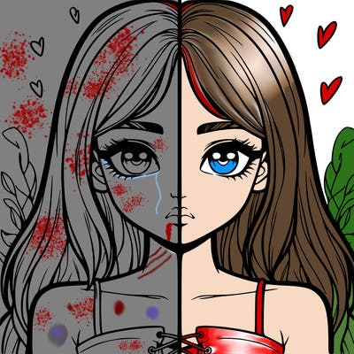 realistic girl split