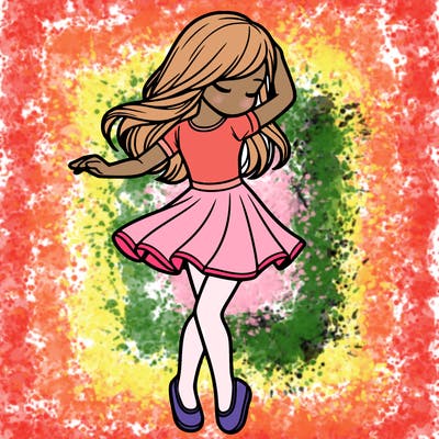 girl dancing  realistic