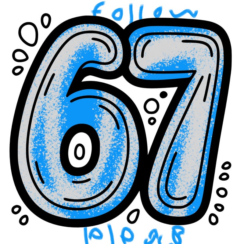 the number 67