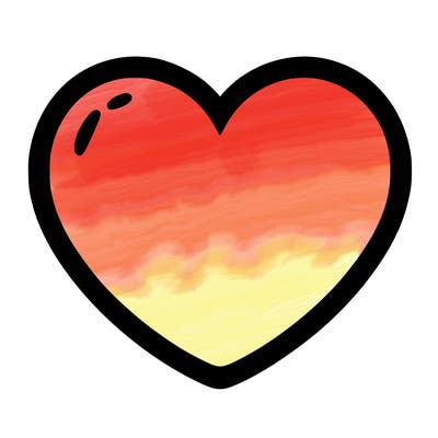 a blank heart