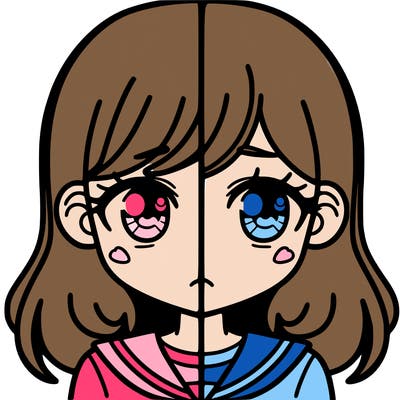 a split of a girl