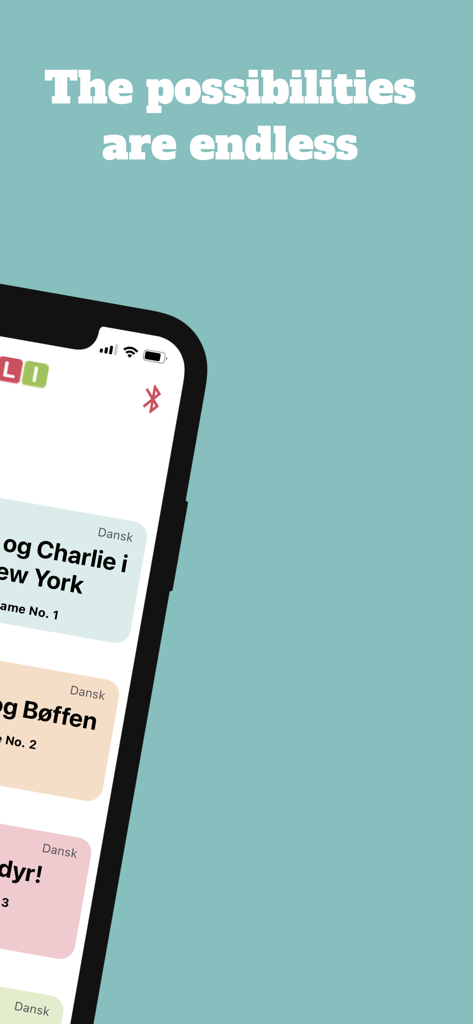 Play Yoli Mobile App-Oberfläche mit einem Menü interaktiver Lernspiele für Kinder