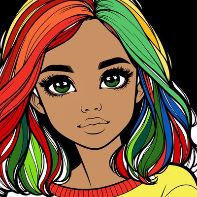 realistic girl whith cute eyes