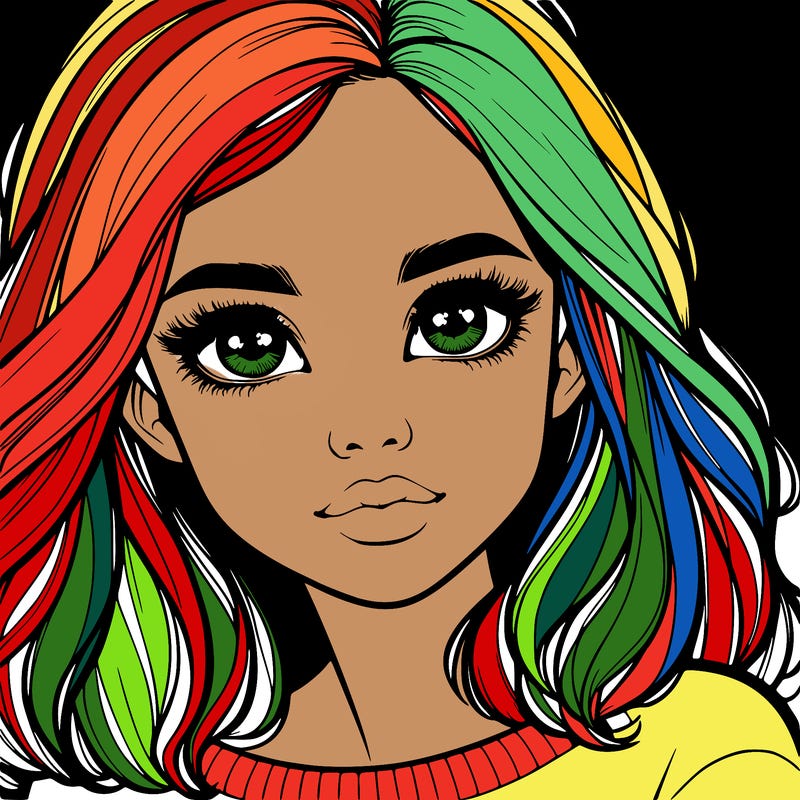 realistic girl whith cute eyes