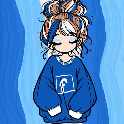 girl with baggy sweatshirt and messy bun