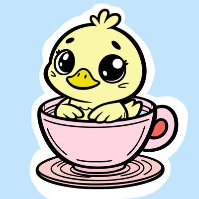 duck in a cup