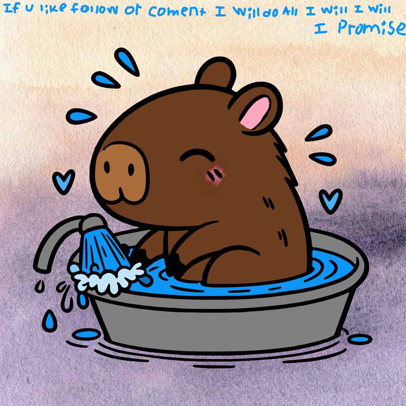 capybara taking a bath