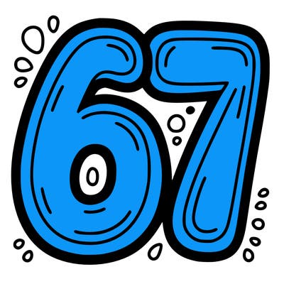 the number 67