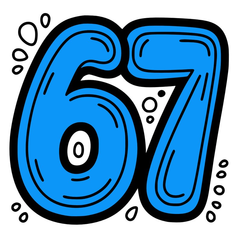 the number 67