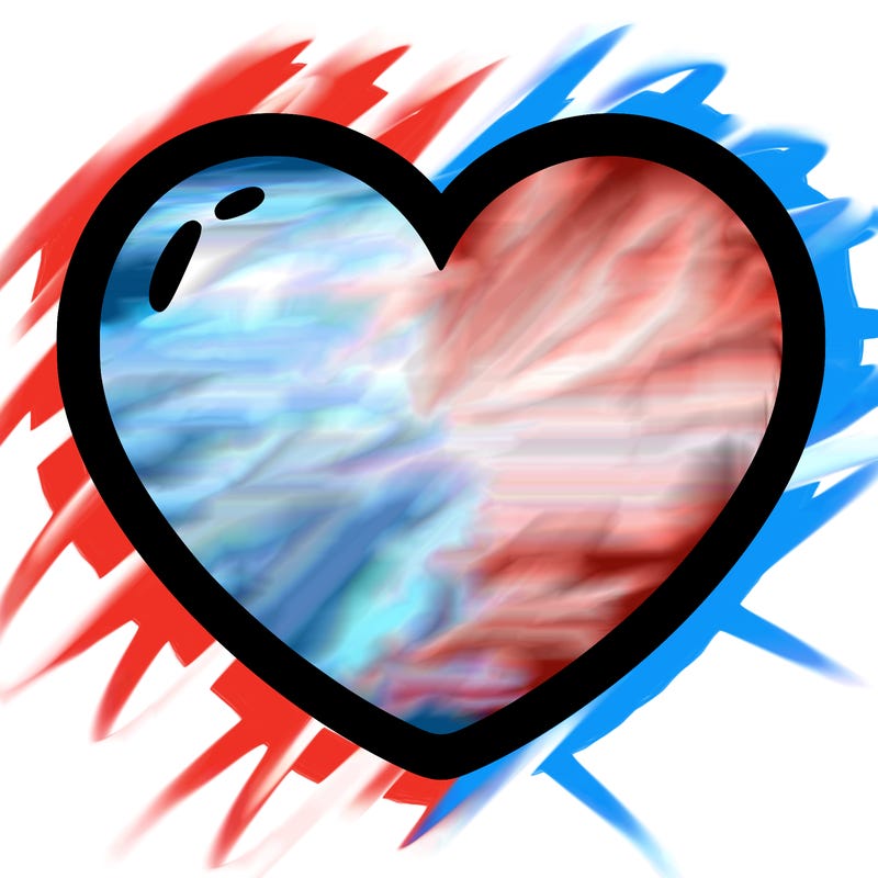 a blank heart