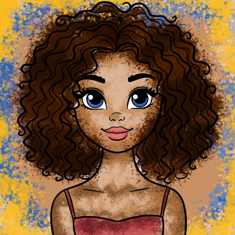 woman with curly hair