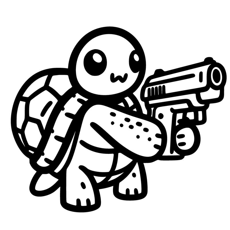 turtle with a gun
