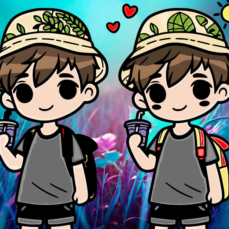 summer haze themed boy