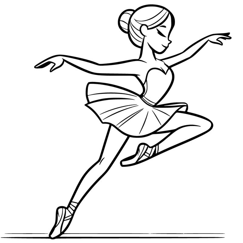 ballerina doing a leap