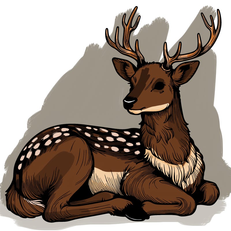 realistic deer with antlers