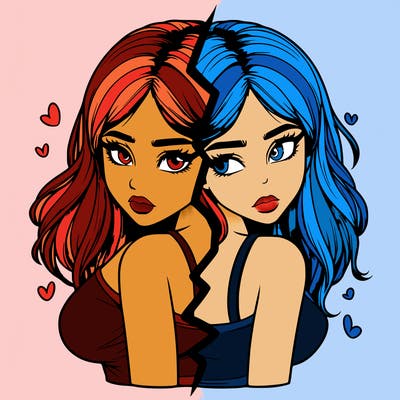 realistic girl split