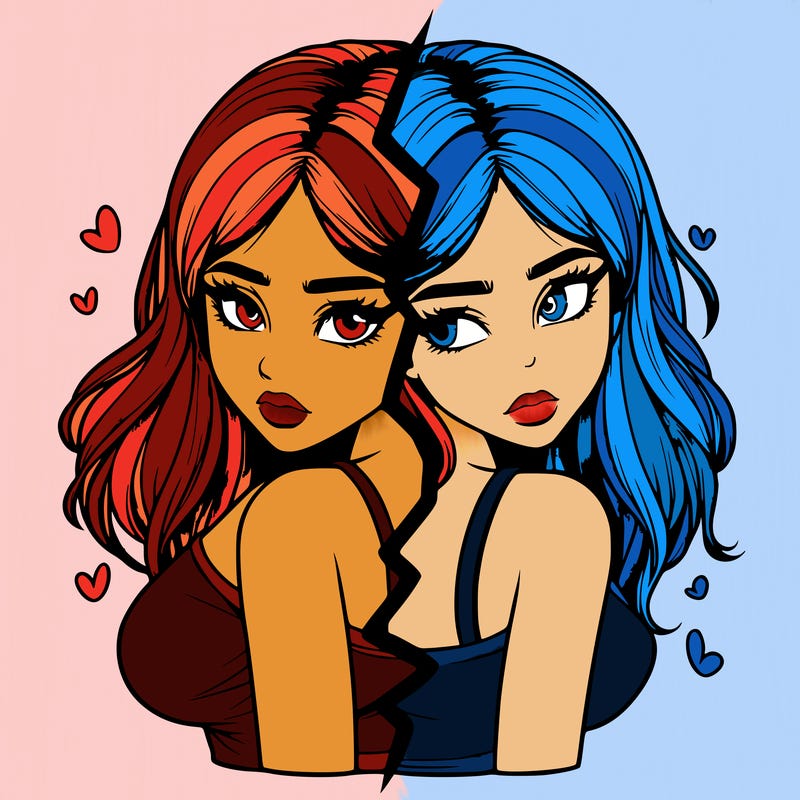 realistic girl split