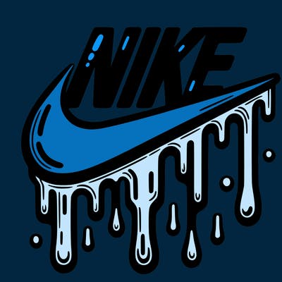 dripping nike logo
