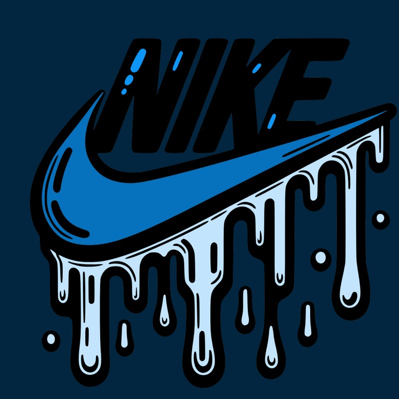 dripping nike logo