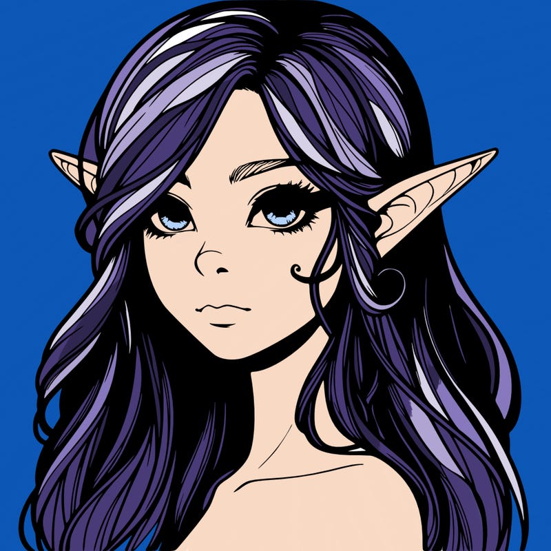 elf girl realistic dark fantasy