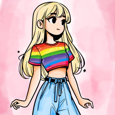 girl in a cute crop top