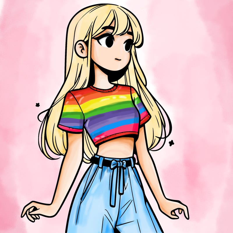 girl in a cute crop top