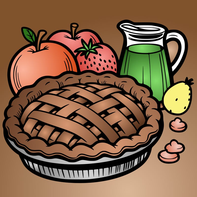 a pie of food