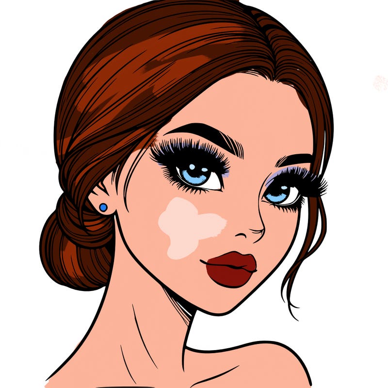 realistic girl with lashes