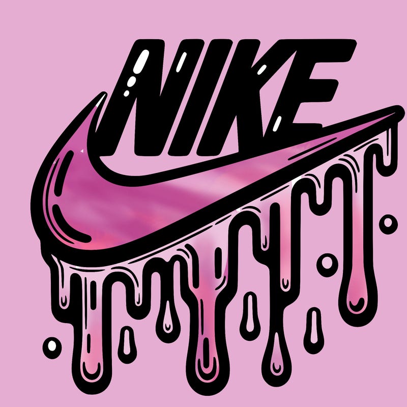 dripping nike logo