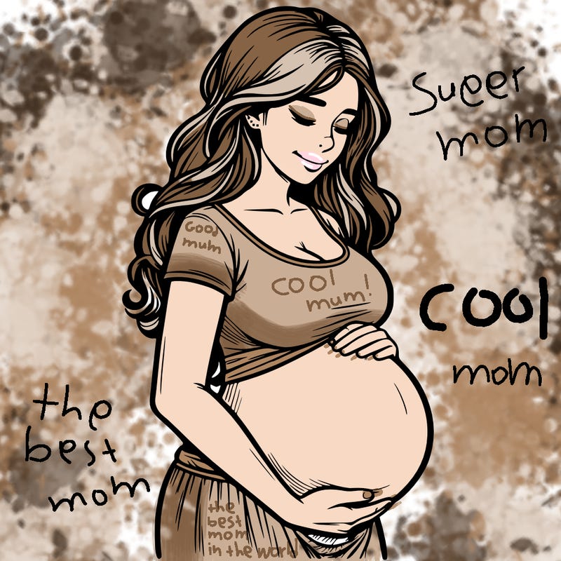 woman heavily pregnant realistic