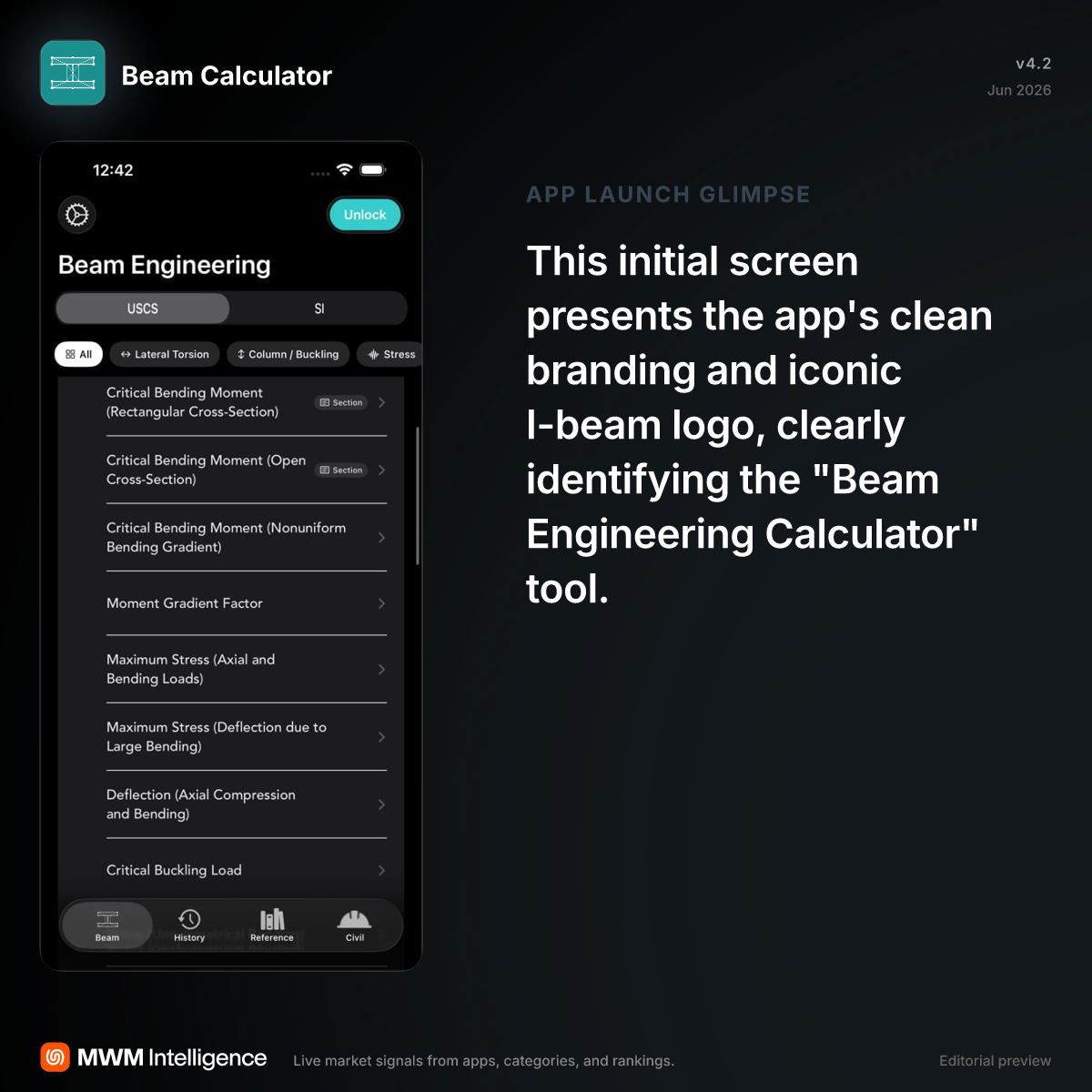 Beam Calculator - Utilities App | MWM