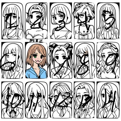 girls that look diffrent anime