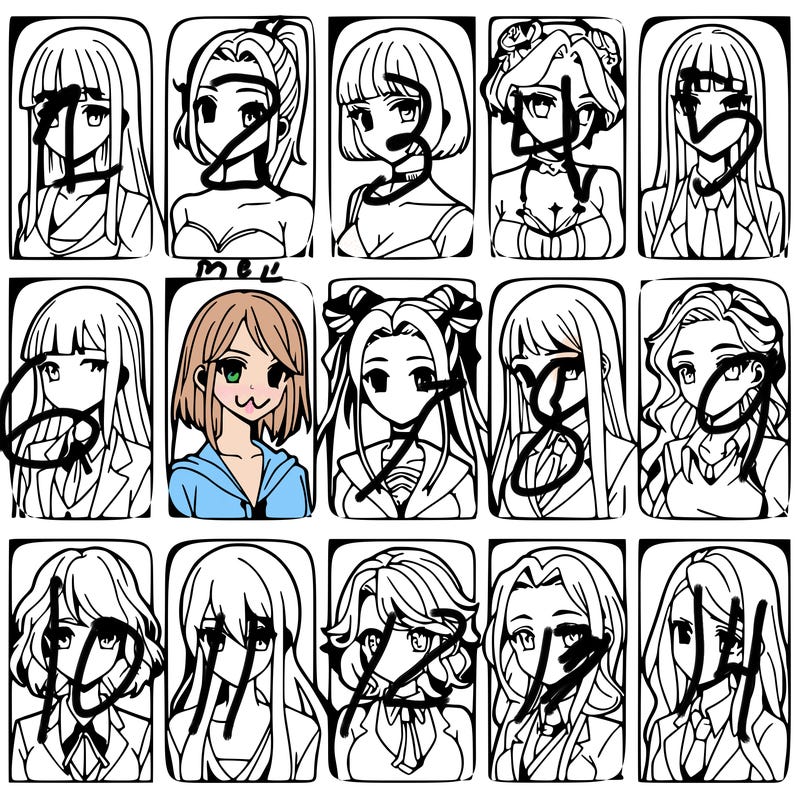 girls that look diffrent anime