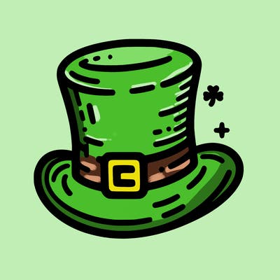st patrick hat with thin lines