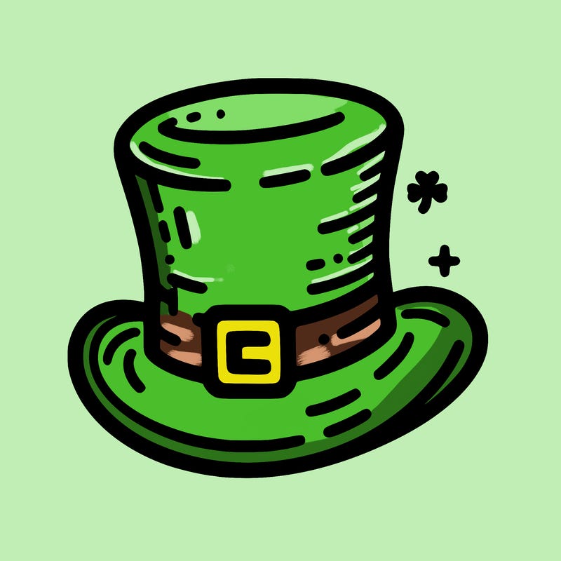st patrick hat with thin lines