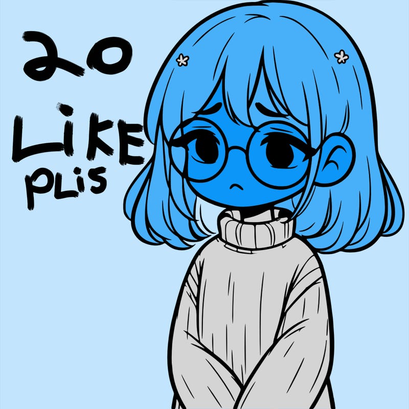 sad girl with glasses in a sweater