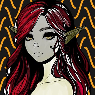 elf girl realistic dark fantasy