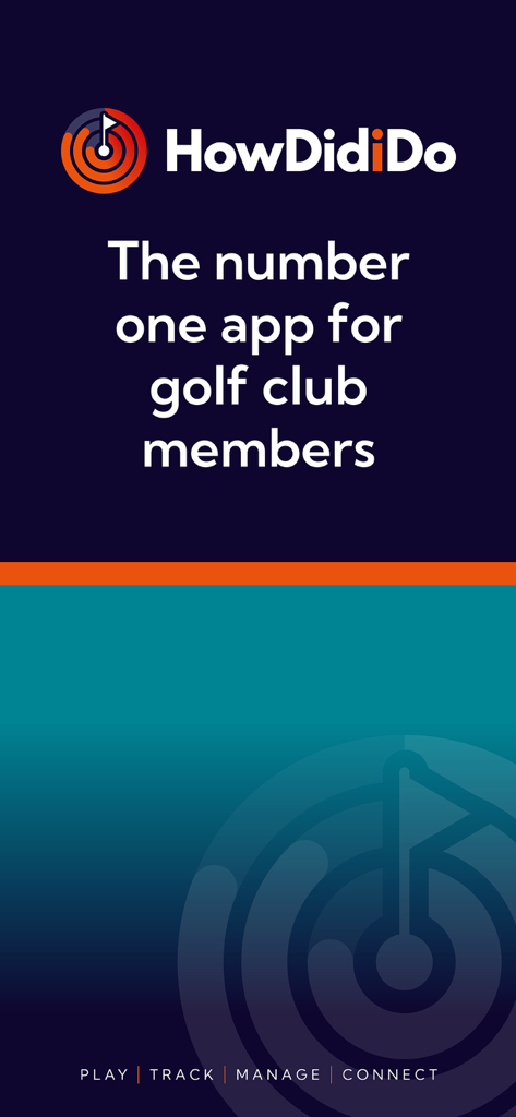 HowDidiDo - Schermata di avvio di HowDidiDo con lo slogan L'app numero uno per i membri dei golf club