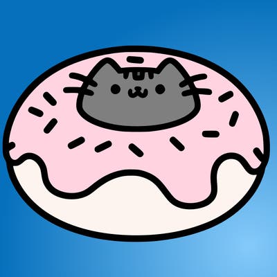 pusheen as a donut