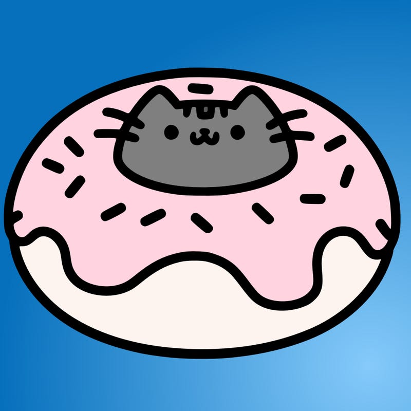 pusheen as a donut