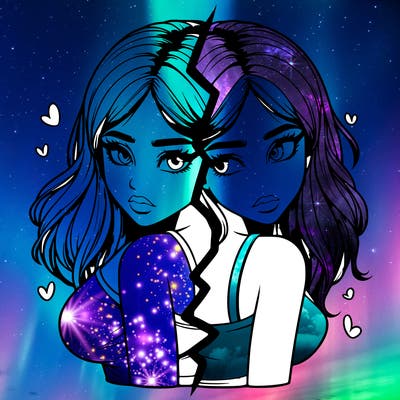 realistic girl split