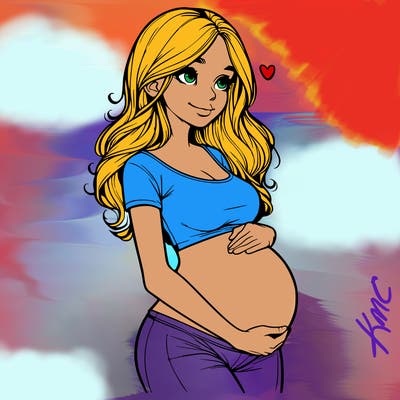 realistic pregnant girl