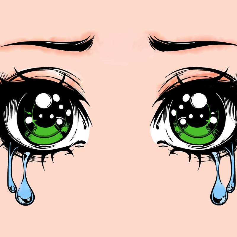 realistic eyes with tears