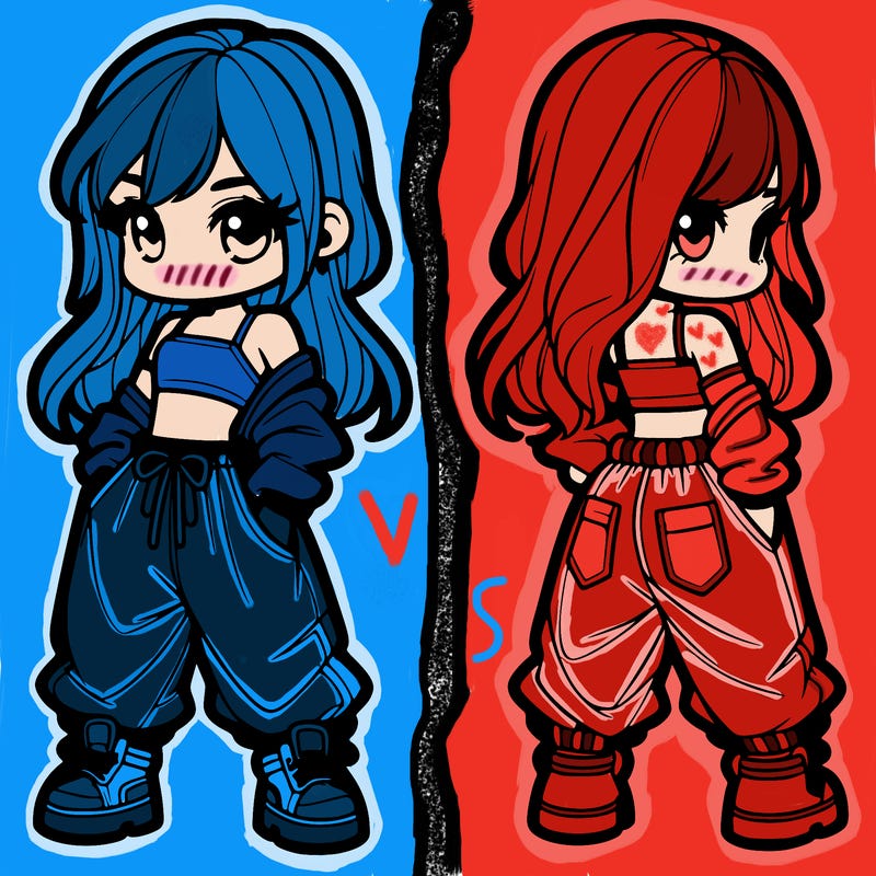 girl in crop top and baggy pants