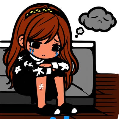 depressed girl